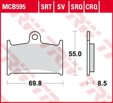 TRW Lucas Bremsbelag MCB 595 SV Sinter Street