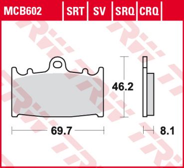 TRW Lucas Bremsbelag MCB 602 SV Sinter Street