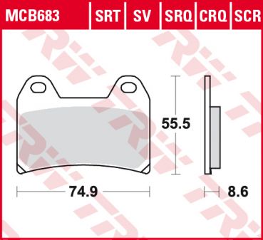 TRW Lucas Bremsbelag MCB 683 SV Sinter Street