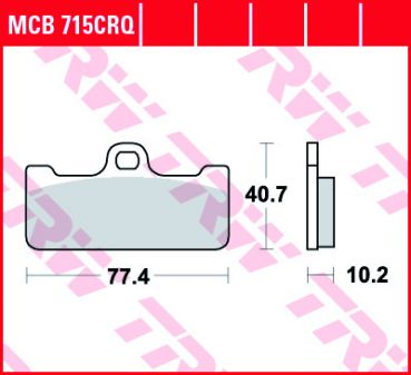 TRW Lucas Racing Bremsbelag MCB 715 CRQ Hyper Carbon