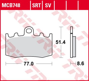 TRW Lucas Bremsbelag MCB 748 SRT Sinter Road und Track