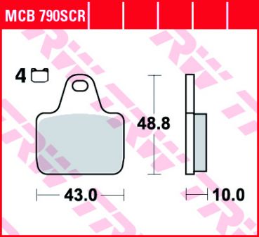 Bremsbelag TRW MCB663SRM Sinter  KRÜGER Moto-Parts Motorradteile &  Rollerteile