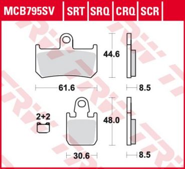 TRW Lucas Racing Bremsbelag MCB 795 CRQ Hyper Carbon