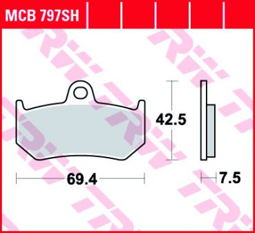 TRW Lucas Bremsbelag MCB 797 SH Sinter Street