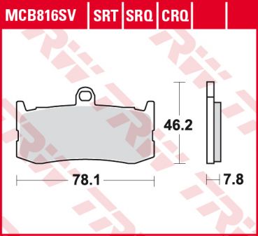 TRW Lucas Bremsbelag MCB 816 SV Sinter Street