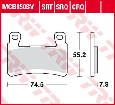 TRW Lucas Bremsbelag MCB 850 SV Sinter Street