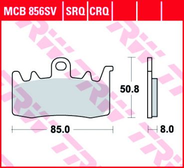 TRW Lucas Bremsbelag MCB 856 SRT Sinter Road und Track