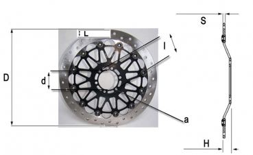 Brembo Racing Bremsscheibe für Honda 08755017