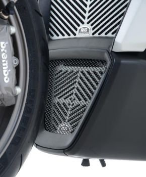 Ducati XDiavel ab 2016 R&G Kühlergitter Ölkühler gebürstetes Aluminium radiator grille oil cooler brushed aluminum