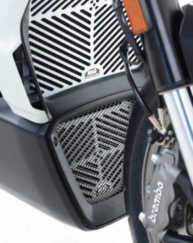 Ducati XDiavel ab 2016 R&G Kühlergitter Ölkühler gebürstetes Aluminium radiator grille oil cooler brushed aluminum