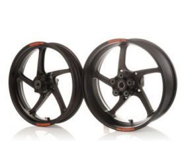 OZ Piega R Aluminium Satz in schwarz matt für Aprilia RSV1000R, 2001-2003, RSV1000R (Factory), 2006-2009 und Tuono 1000 R, 2006-2011