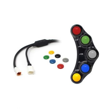 Jetprime Lenkerschalter (race) links Aprilia RSV4 21- plug & play (CNC gefräßt) schwarz
