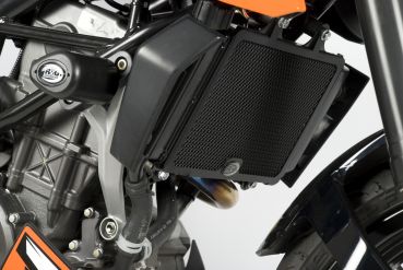 KTM Duke 125 ab 2011 R&G Kühlergitter Wasserkühler schwarz oder orange water radiator grilles black or orange