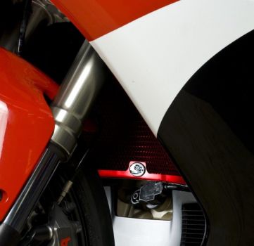 Ducati 848 1098 1198 alle Modelle R&G Kühlergitter Set 2Tlg Rot Wasser und Öl radiator grille Set 2pcs Red water and oil