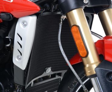 Triumph Speed Triple 1050 S R und RS ab 2016 R&G Kühlergitter Wasserkühler schwarz water radiator grilles black