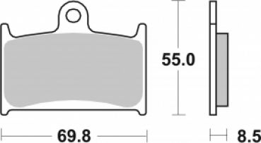 Bremsbelag SBS 624SP (Satz pro Scheibe)