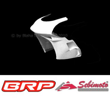 Ducati 748-996 Sebimoto Rennverkleidung 2 teilig ohne Scheinwerferausschnitt + Höcker geschlossen (für Moosgummi) / Fairing 2 parts + tailsection closed (for foam rubber)