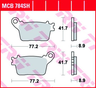 TRW Lucas Bremsbelag MCB 784 SH Sinter Street