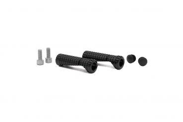 GILLES  Fußrasten-Kit schwarz Racingrasten starr für FXR oder MUE2 Fussrastenanlagen