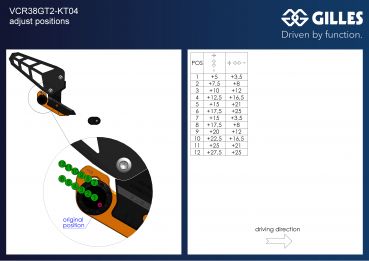 Gilles Tooling Fußrastenanlage VCR38GT KTM 890 Duke R ab 2020