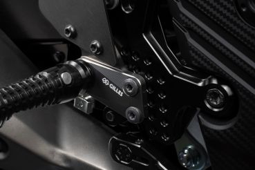 GILLES Fußrastenanlage AS31GT3 schwarz  für Honda CB 750 Hornet 2022-2025, Honda CBR 500 R BJ 2021-2025 und Honda CB500F 2023-   (AS31GT3-H14-B)