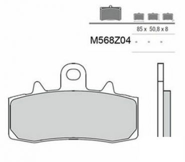 Brembo Racing Bremsbelag 568Z04 für verschiedene Ducati, Aprilia , BMW, MV Agusta und Triumph Modelle ( siehe Liste)