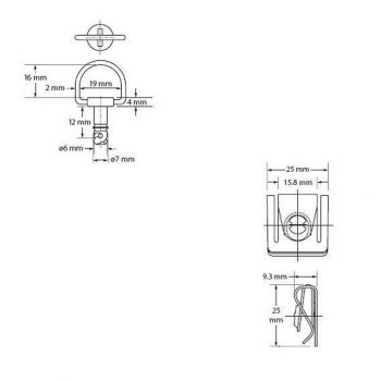 Schnellverschluss zum Stecken 14 mm Stiftlänge