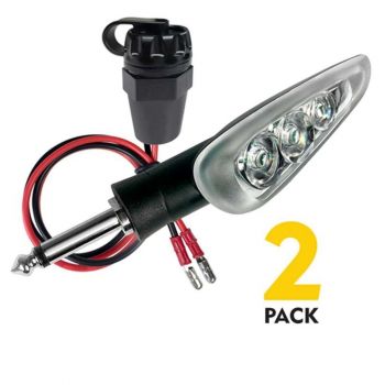 Click'n Ride Abnehmbare Micro LED Blinker SET 2er mit E-Zeichen / mit Diebstahlschutz
