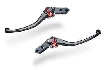 Ducati Monster ST2 1997 bis 2003 620 2006 und 695 2007 748 und 916 1998 Titax Bremshebel und Kupplugshebel schwarz lang EVO L12 und R12 brake lever and clutch lever