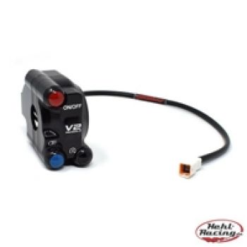 Jetprime Gasgriffschale mit Lenkerschaltereinheit gefräst Ducati V2 plug & play