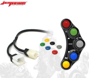 Preview: Jetprime Lenkerschalter (street) links Aprilia RSV4/ R/ RR 09-16 / Tuono V4/R/RR 11-16 plug & play (CNC gefräßt)