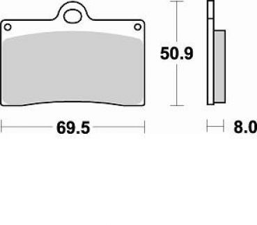 BRAKING Bremsbelag 688CM55 vorne Sintermetall Sport