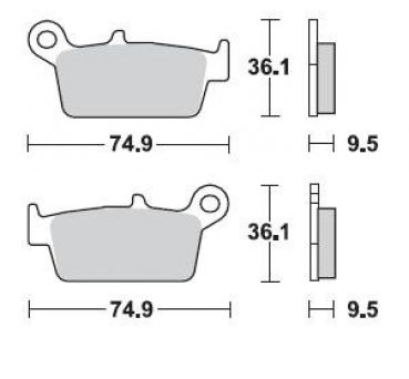 BRAKING Bremsbelag 701CM44 hinten Sintermetall Offroad-Sport