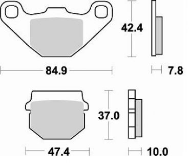 BRAKING Bremsbelag 702CM44 hinten Sintermetall Offroad-Sport