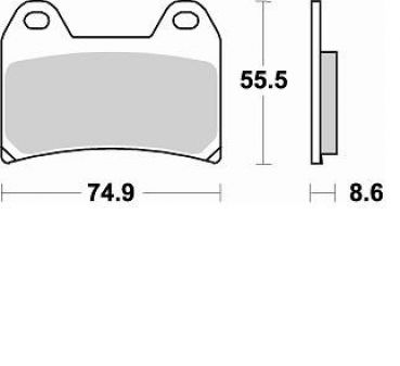 BRAKING Bremsbelag 784CM66 hinten Racing