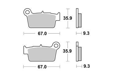 BRAKING Bremsbelag 890CM46 hinten Sintermetall Offroad-Racing