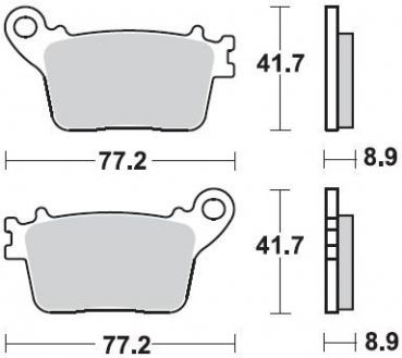 BRAKING Bremsbelag 925CM56 hinten Sintermetall Racing