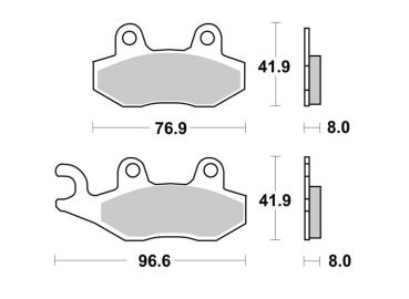 BRAKING Bremsbelag 696P30 vorne Sintermetall Scooter