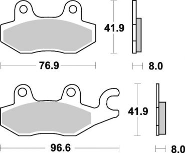BRAKING Bremsbelag 725P30 vorne Sintermetall Scooter