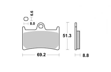 BRAKING Bremsbelag 786P1R vorne Racing