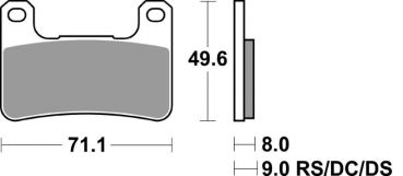 BRAKING Bremsbelag 898P1R vorne Racing
