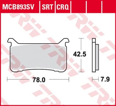 TRW Lucas Bremsbelag MCB 893 SV Sinter Street