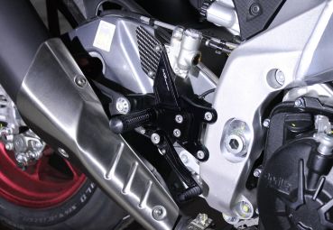 MG Biketec Fußrastenanlage Mit ABE Für Aprilia RSV4 2017 - 2018 & Tuono 2017 - 2020
