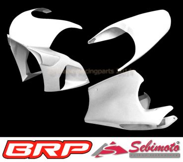 Aprilia RS 125  Extrema 1992-1995 Sebimoto Rennverkleidung 2 teilig und Höcker offen für Originalsitz - Fairing 2 parts and tailsection open for original seat