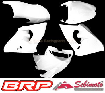 Aprilia RSV 1000 Mille 1998 - 2000 Sebimoto Rennverkleidung 4 tlg. + Höcker offen (für Originalsitz)/ fairing 4 parts + tailsection open (for original seat)