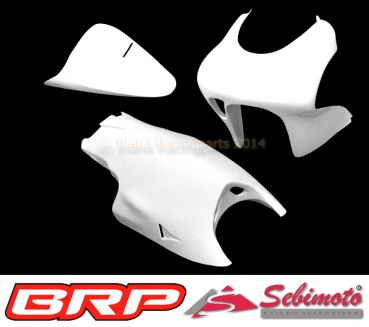 Aprilia RSW 125 1999-2000 Production Racer Sebimoto Verkleidung 2 tlg. + Höcker offen (für Originalsitz) fairing 2 parts + tailsection open (for original seat)