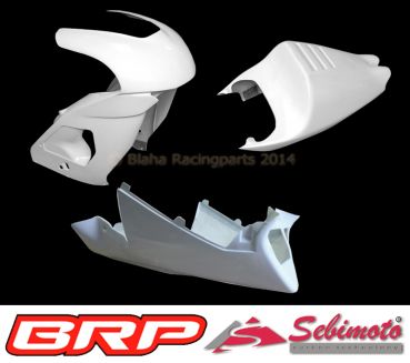 Aprilia RSV 1000 Mille 2001 - 2003 Sebimoto Rennverkleidung 2 tlg. + Höcker