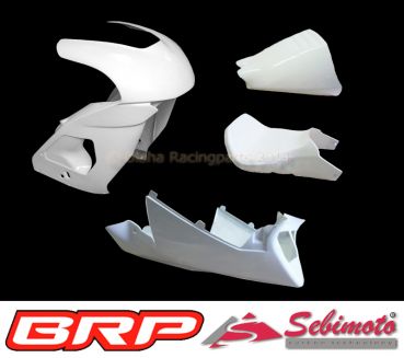 Aprilia RSV 1000 Mille 2001 - 2003 Sebimoto Rennverkleidung 2 tlg. + Höcker 2 tlg.  (für Moosgummi)  fairing 2 parts + tailsection 2 parts (for foam rubber)