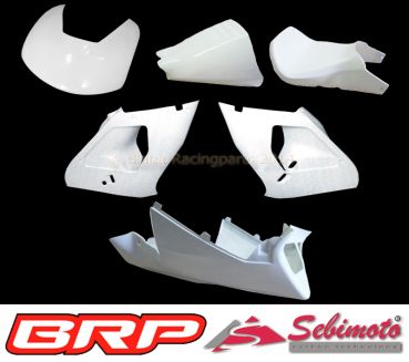 Aprilia RSV 1000 Mille 2001 - 2003 Sebimoto Rennverkleidung 4 tlg. + Höcker 2 tlg.  (für Moosgummi)  fairing 4 parts + tailsection 2 parts (for foam rubber)