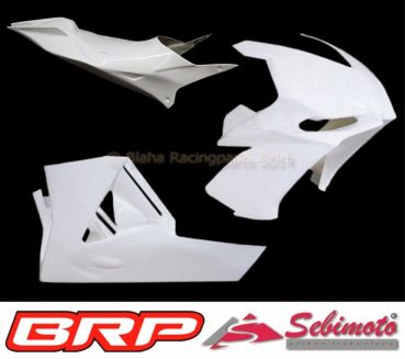 Aprilia RSV4 2013-2014 Sebimoto Verkleidung 2 teilig + Höcker geschlossen für Moosgummi  Faring 2 parts + tailsection closed for foam rubber